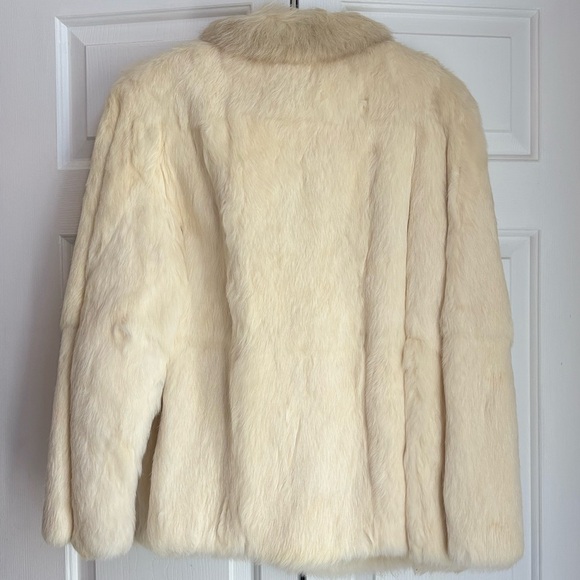 Vintage White Rabbit Fur Jacket - Picture 2 of 9